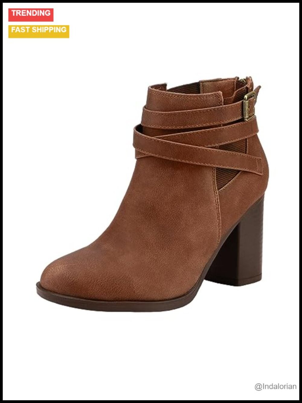 Chunky Heeled Ankle Boots Women's Fall Booties Suede Leatherette